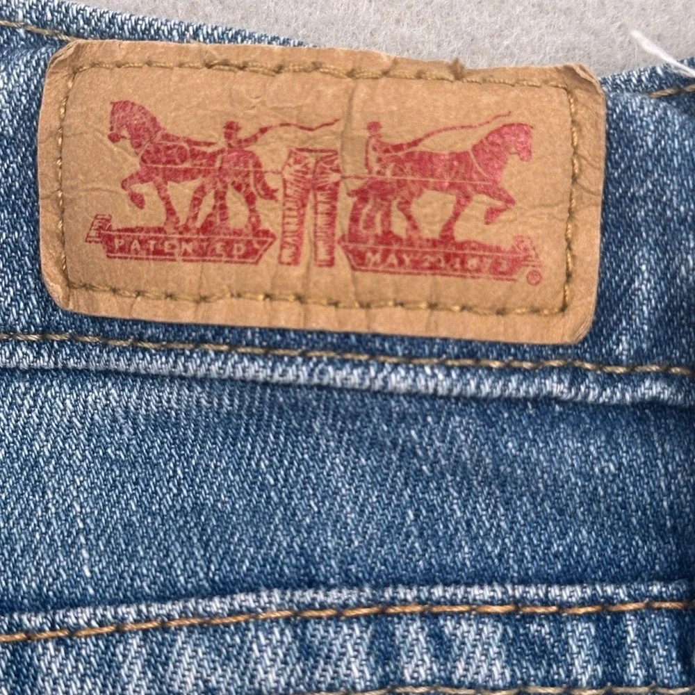 Levis 524 Bootcut Jeans Womens 17 Blue Denim Mid Rise Stretch Pakistan Made